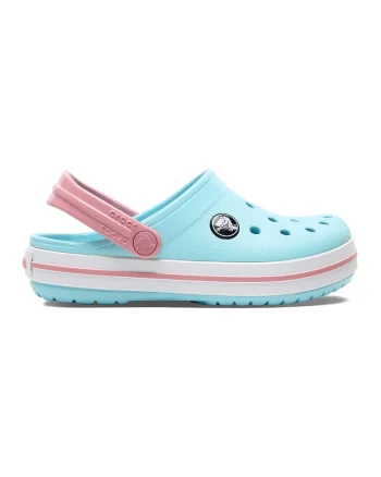 Saboti slingback flatform Crockband, Albastru pastel/Roz