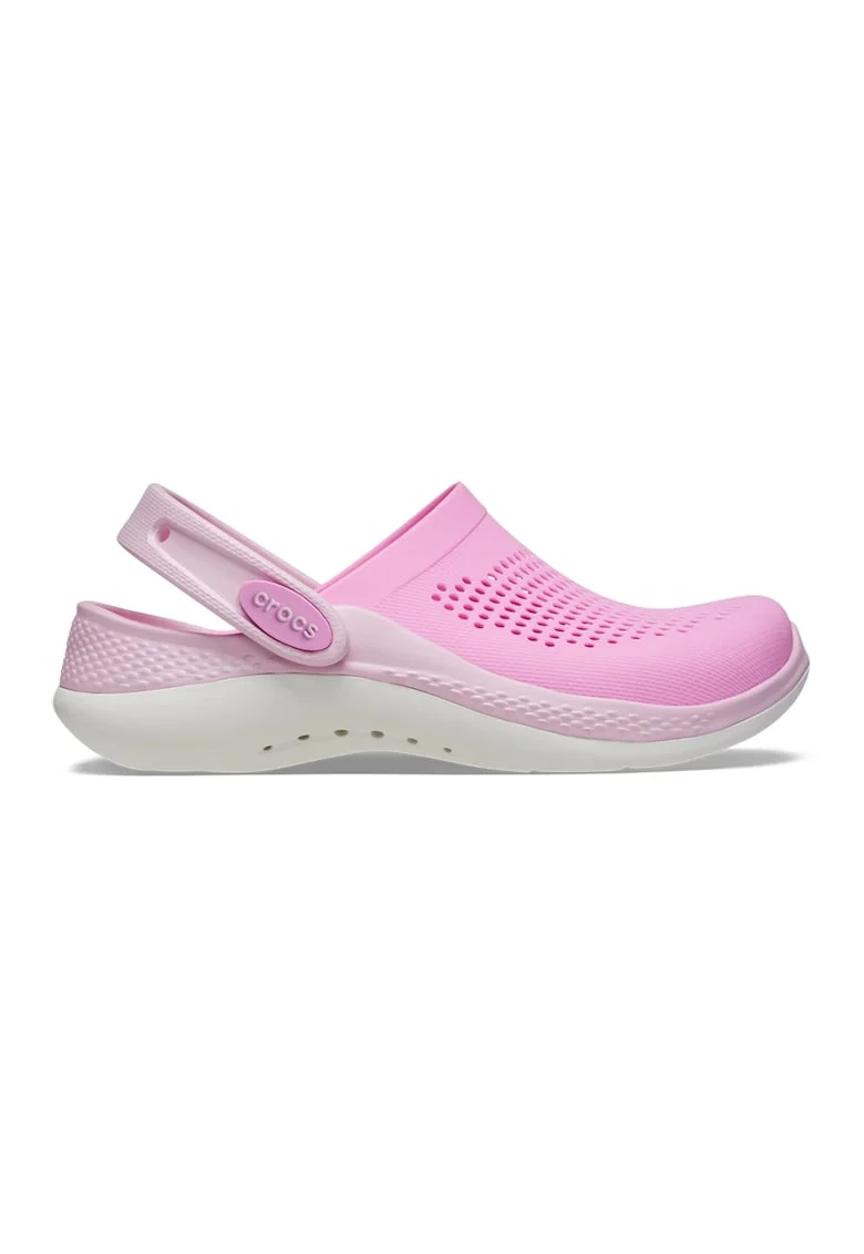 Saboti slingback de cauciuc, Alb/Roz deschis
