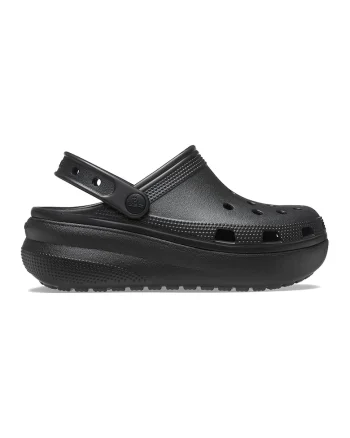 Saboti slingback cu talpa wedge si aspect perforat Cutie, Negru
