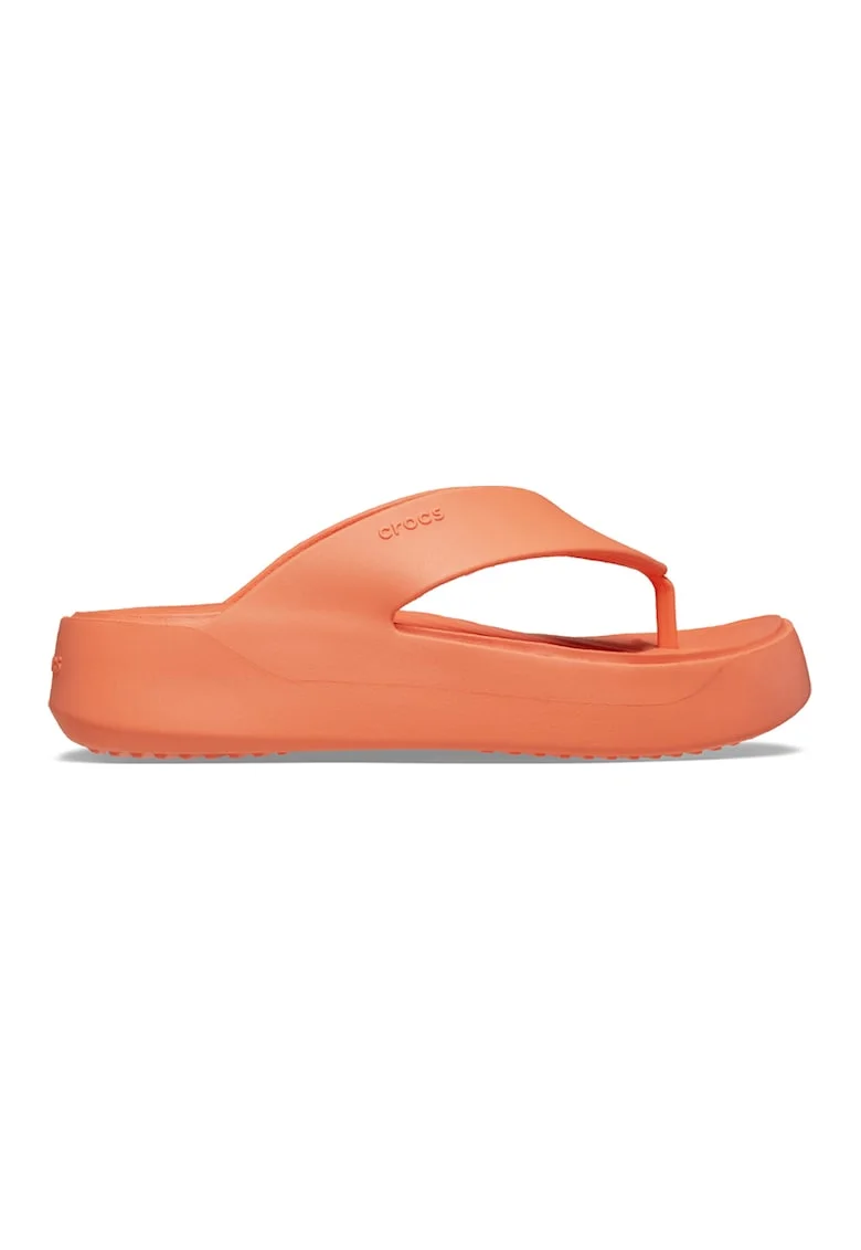 Papuci flip-flop flatform cu logo Getaway, Portocaliu