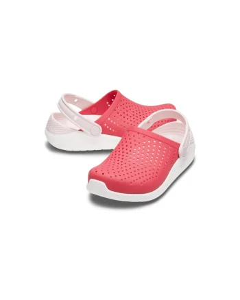 Saboti slingback,  Sintetic, Uscare rapida, Rosu/Alb