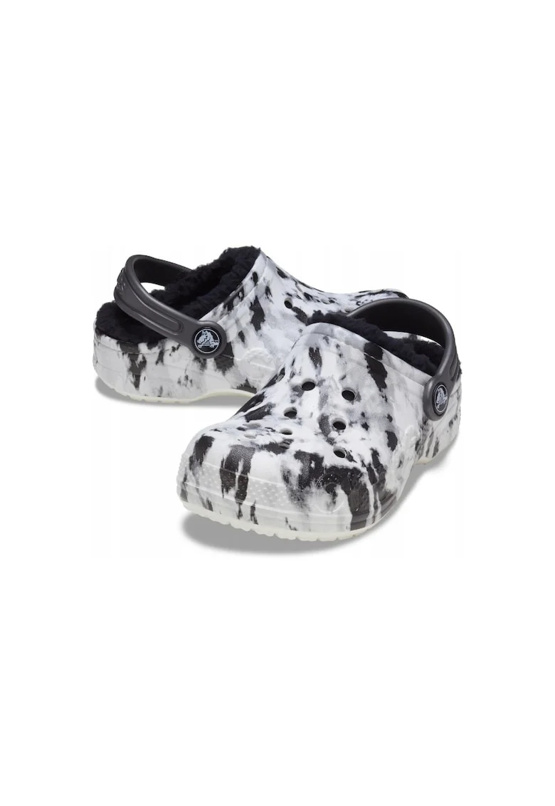 Saboti copii,  Baya Graphic Clog, Spuma Croslite™, Alb/Negru