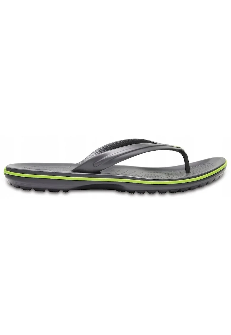 Slapi  Crocband, Material sintetic, Gri/Verde