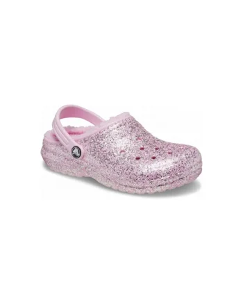 Saboti Izolati Copii,  Classic Lined Glitter Kids Clog, Roz, Roz