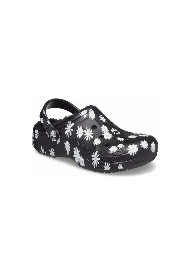 Saboti Izolati Copii,  Baya Lined Printed Kids Clog, Negru, Negru