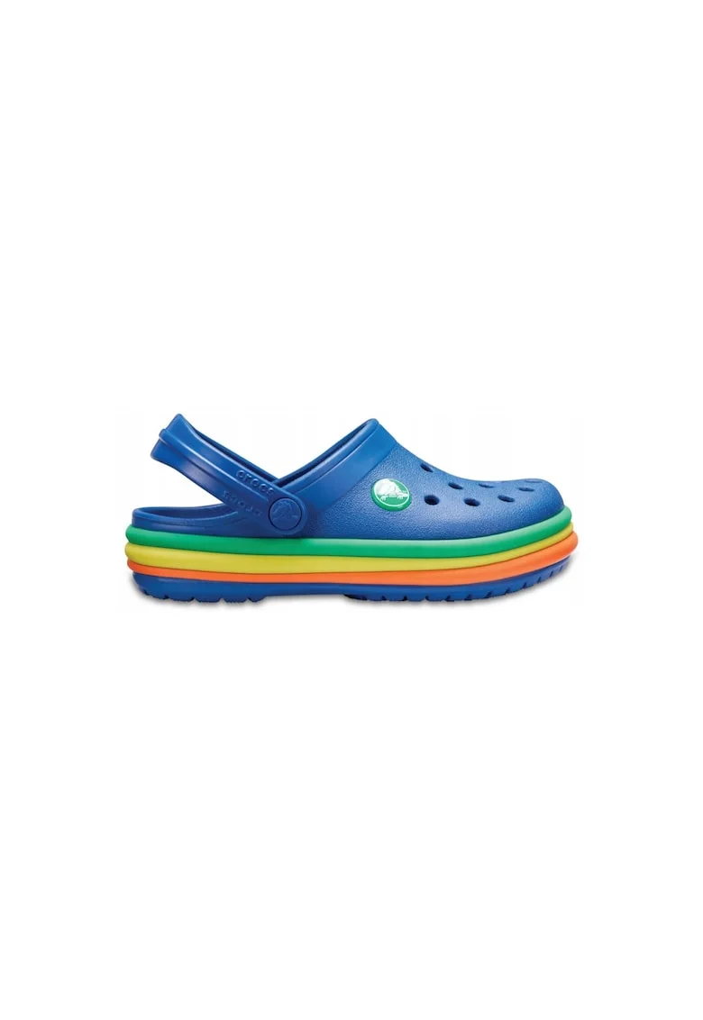 Saboti slingback pentru copii  Crocband Rainbow, Albastru,