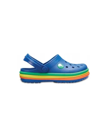 Saboti slingback pentru copii  Crocband Rainbow, Albastru,