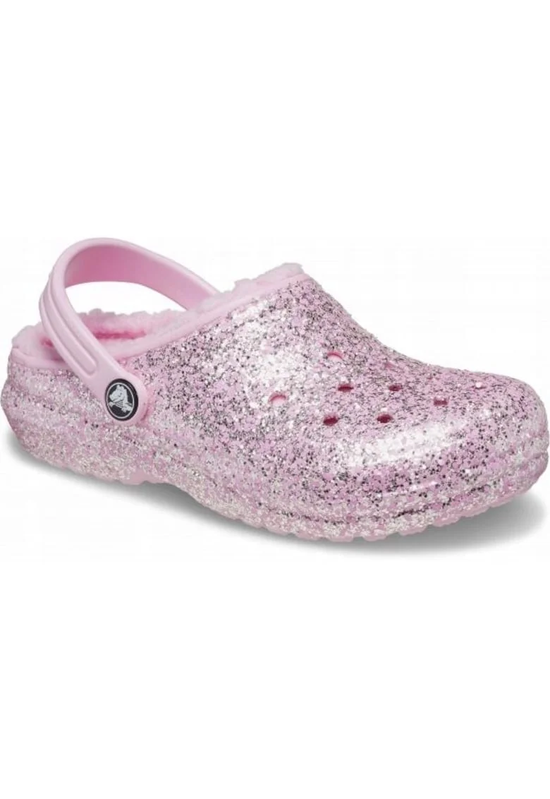 Saboti Izolati Copii,  Classic Lined Glitter 207462 Clog, Roz, Roz