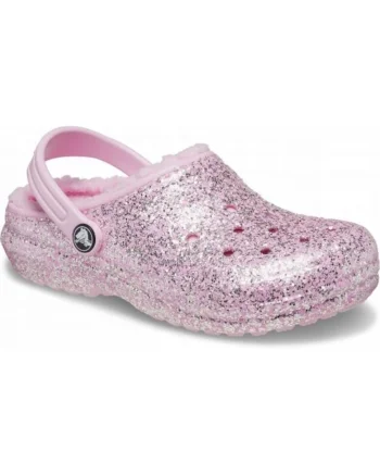 Saboti Izolati Copii,  Classic Lined Glitter 207462 Clog, Roz, Roz