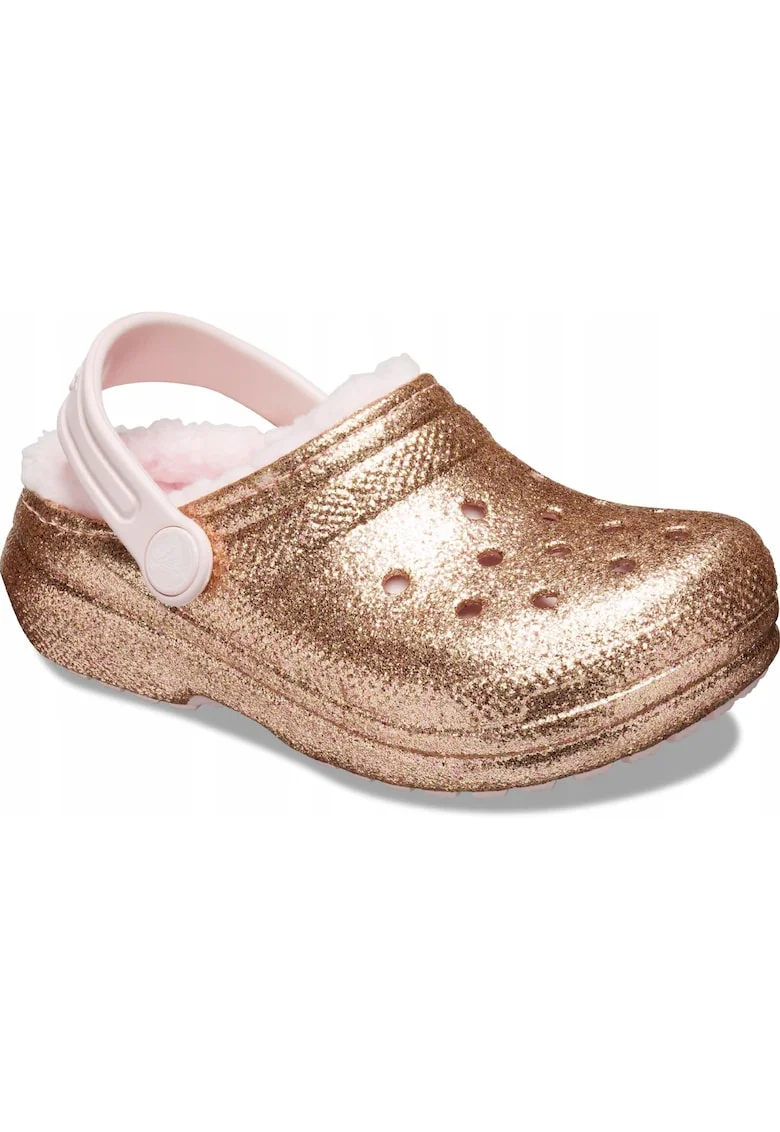 Saboti Izolati Copii,  Classic Lined Glitter 207462 Clog, Auriu, Auriu