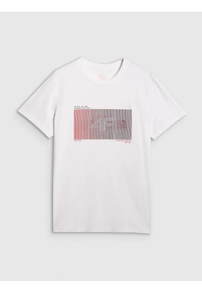 Tricou barbat  regular fit, bumbac, alb,