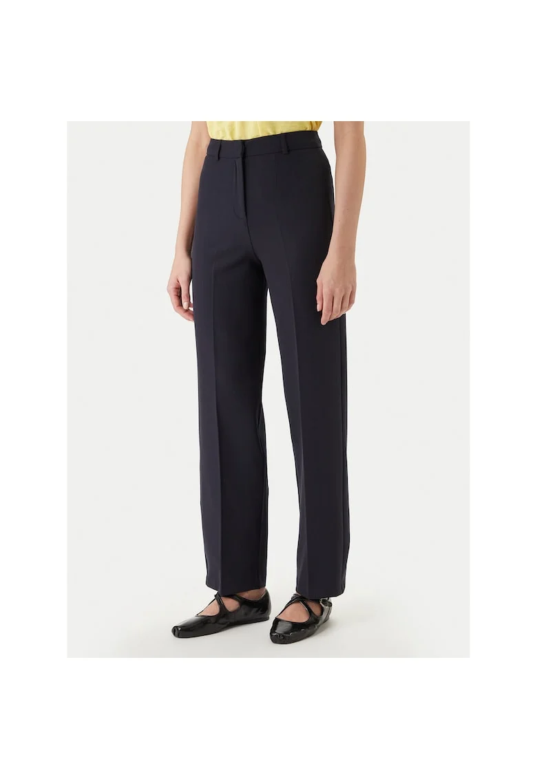 Pantaloni sport dama,  poliester, bleumarin, 91% poliester, 9% elastan