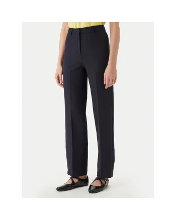 Pantaloni sport dama,  poliester, bleumarin, 91% poliester, 9% elastan