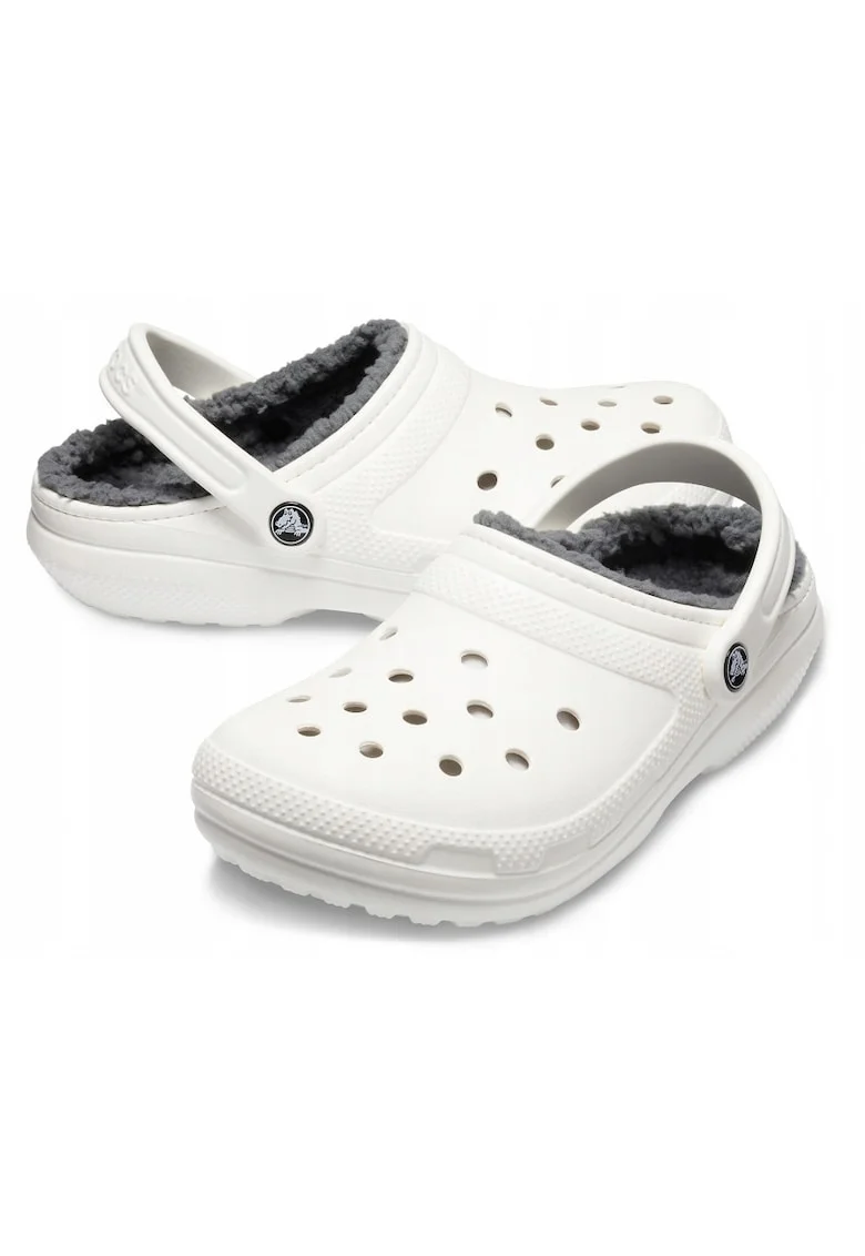 Saboti captuseala de blana Femei,  Classic Lined Clog, Alb, 41-42