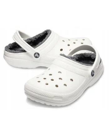 Saboti captuseala de blana Femei,  Classic Lined Clog, Alb, 41-42