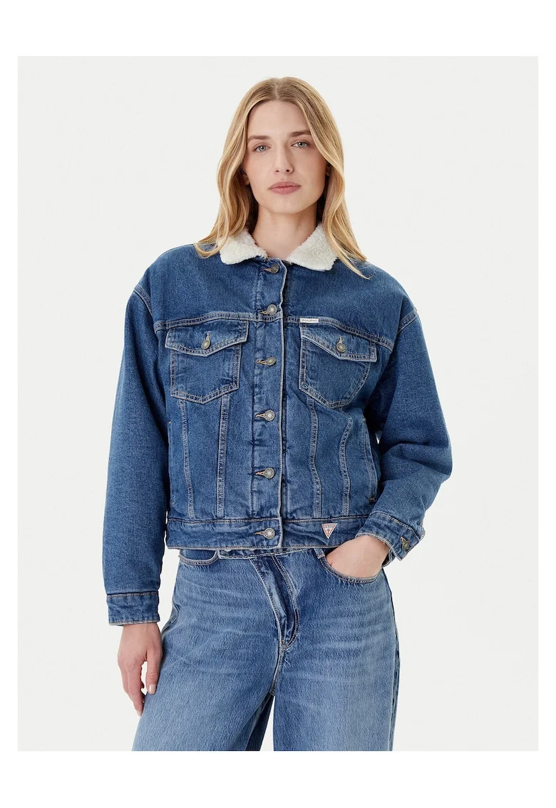 Geaca de blugi Femei,  Bumbac, INTL, Albastru
