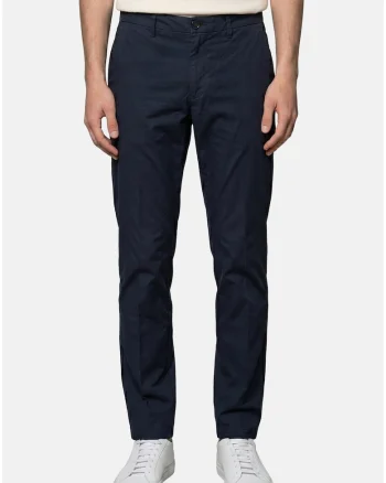 Pantaloni chino cu buzunare oblice, Bleumarin