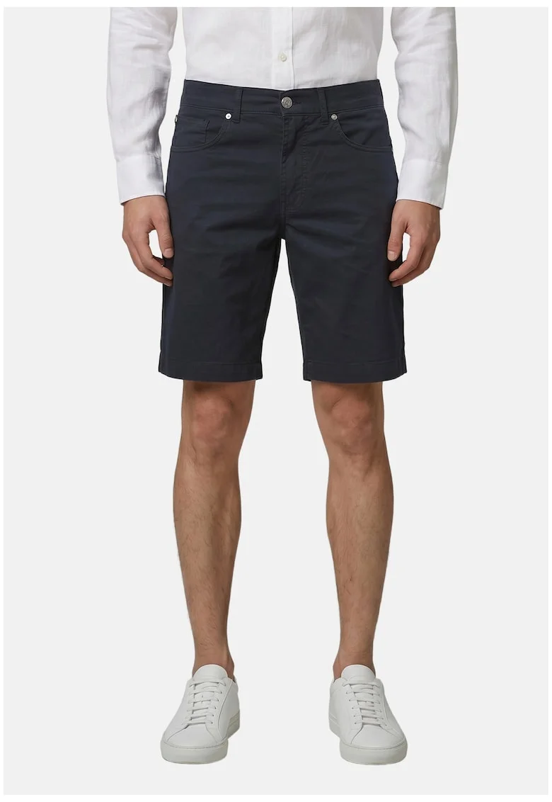 Blugi scurti cu model uni, Bleumarin