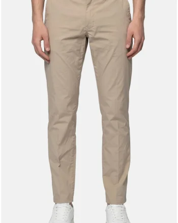 Pantaloni chino cu buzunare oblice, Bej