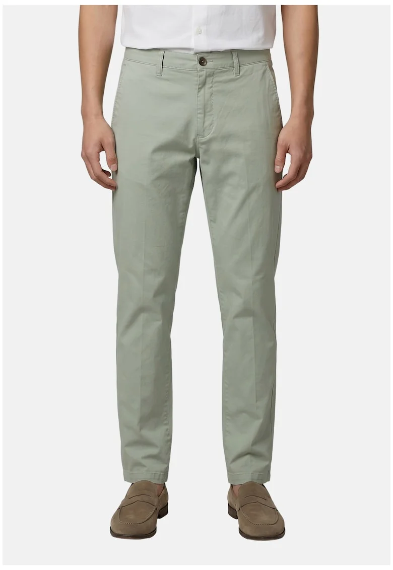 Pantaloni chino cu buzunare oblice, Verde deschis