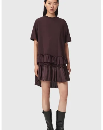 Rochie asimetrica cu volane Feyre