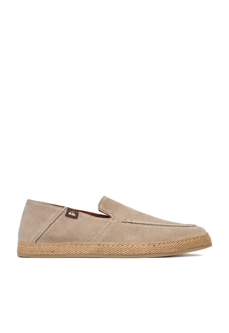 Easpadrile barbati  bej, piele naturala, varf rotund,