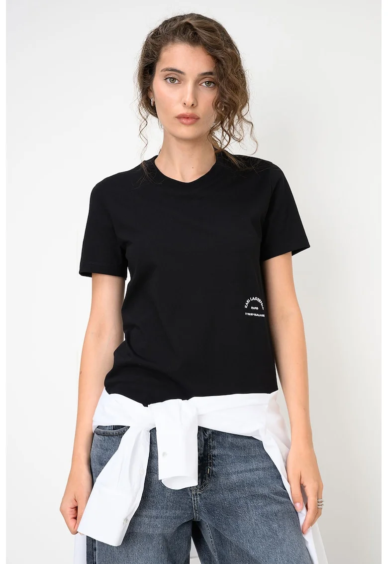 Tricou din bumbac organic cu detaliu logo
