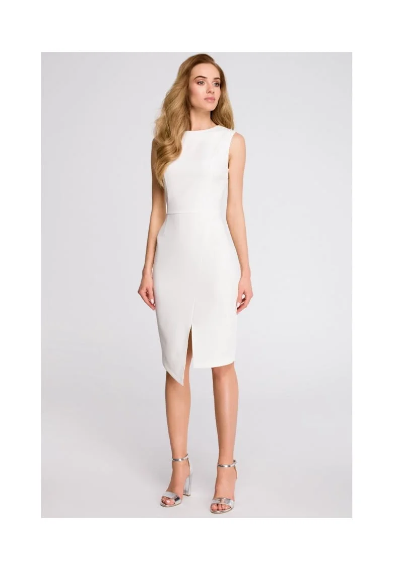 Stil Rochie mini de dama Anghangwain S105 ecru, Alb