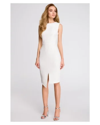 Stil Rochie mini de dama Anghangwain S105 ecru, Alb