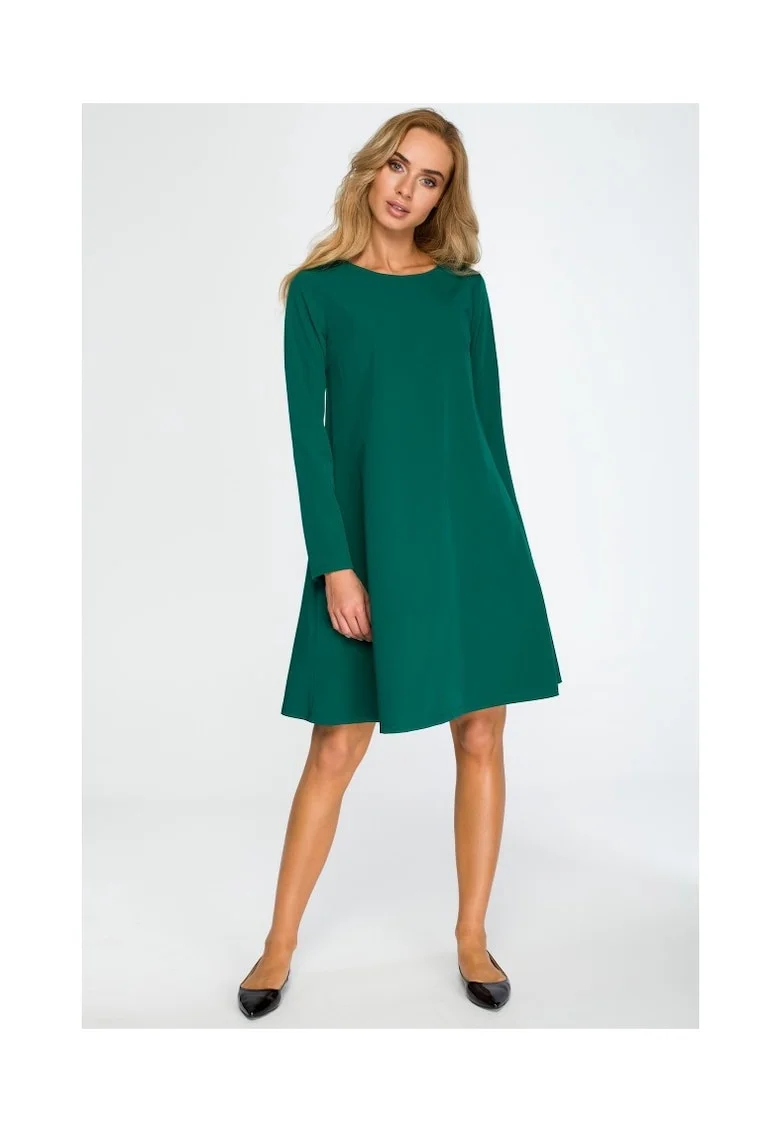 Stil Rochie mini de dama Flonor S137 verde inchis, Verde