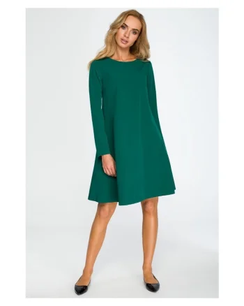 Stil Rochie mini de dama Flonor S137 verde inchis, Verde