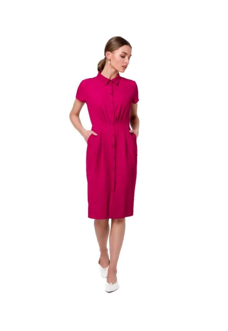 Stil Rochie mini de dama Uleki S335 pruna, Roz