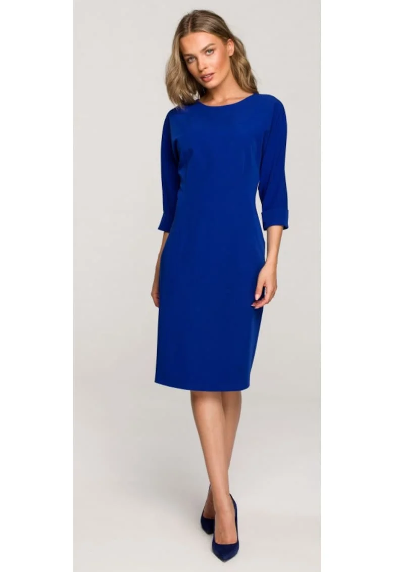 Stil Rochie mini de dama Lyovere S324 albastru albastrel, Albastru inchis