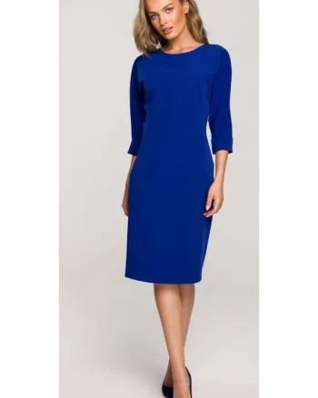Stil Rochie mini de dama Lyovere S324 albastru albastrel, Albastru inchis