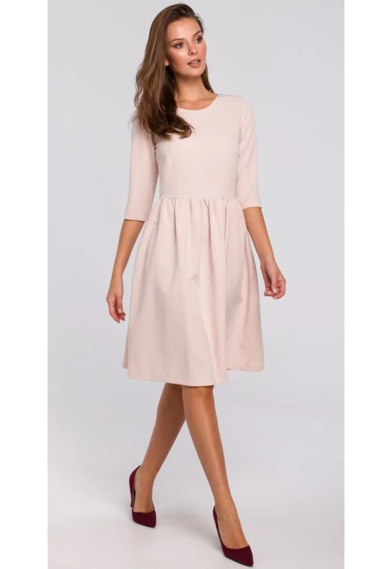 Rochie midi de dama Lilte K010 bej, Bej