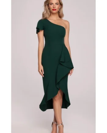 Rochie midi de dama Ganiervydd K146 verde inchis, Verde