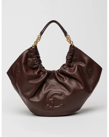 Geanta hobo de piele, Violet pruna