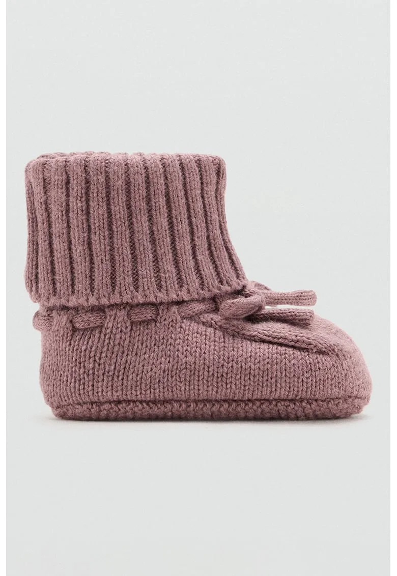 Ghete de casa din tricot, Roz prafuit