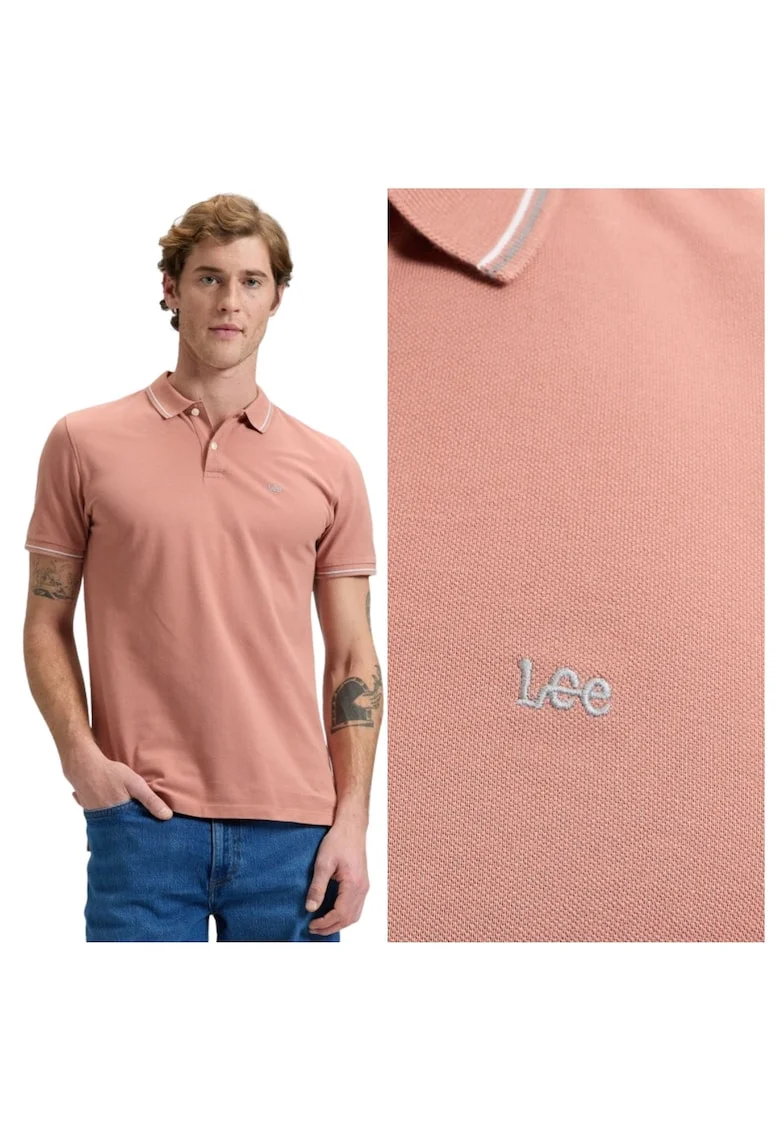 Tricou Polo, Rosu, 100% Bumbac, Croiala Regular Fit, Rosu