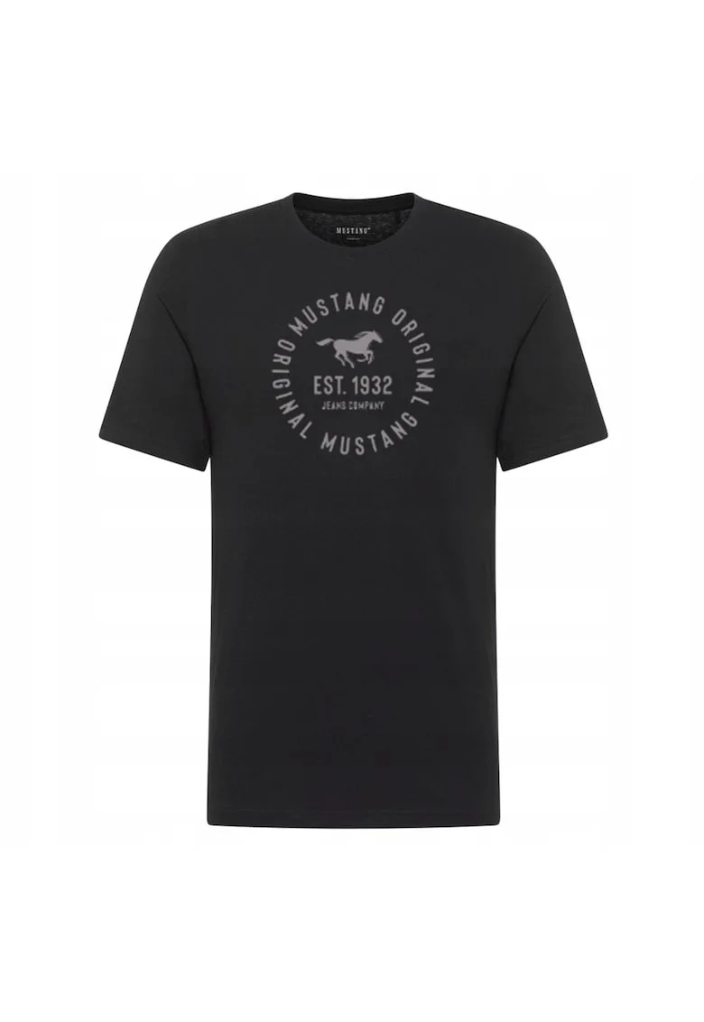 Tricou Pentru Barbati,  Negru, Bumbac, Croiala Regular, Negru