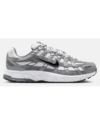 Pantofi sport cu insertii de piele intoarsa P-6000, Alb/Gri