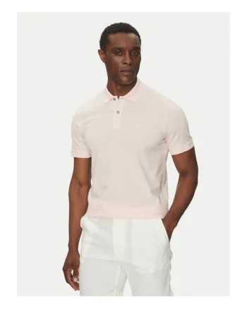 Tricou polo  roz bumbac, Roz