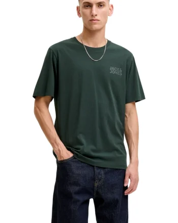 Tricou JACK &JONES Corp Logo Small Print 63755, Kaki