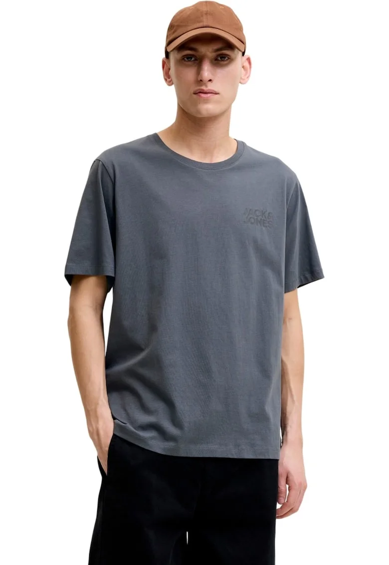 Tricou JACK &JONES Corp Logo Small Print 63760, Gri