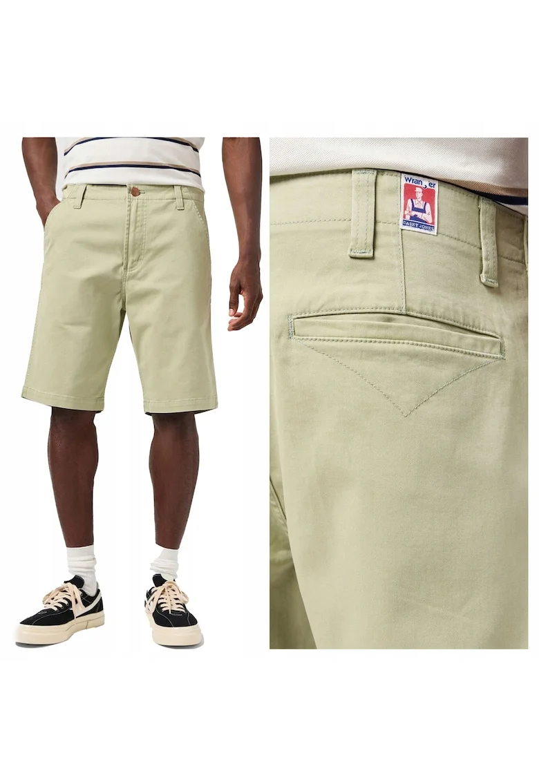 Pantaloni Barbati Scurti,  CJ Chino Shorts, 36, Verde, Bumbac, Design Clasic Casual, Ideal Pentru Uz Zilnic, Material Premium Confortabil, 5 Buzunare, Lungime Scurta