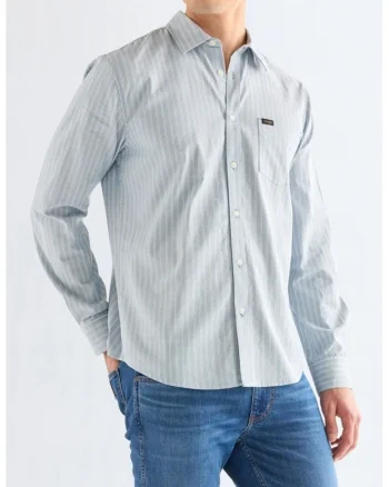 Camasa Barbati,  Camasa 1 Compozitie Material 100% Bumbac, Croi Regular Fit, Inchidere Nasturi, 1, Albastru, Albastru