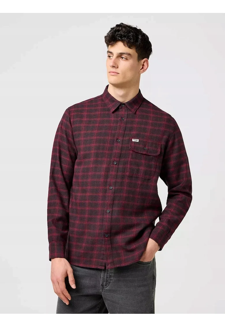 Camasa Flanel,  1 Pkt, Material 100% Bumbac, Croi Regular Fit, Inchidere Nasturi, Rosu