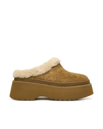 Papuci dama  Cecelia Signature CC, piele naturala, culoare Tobacco