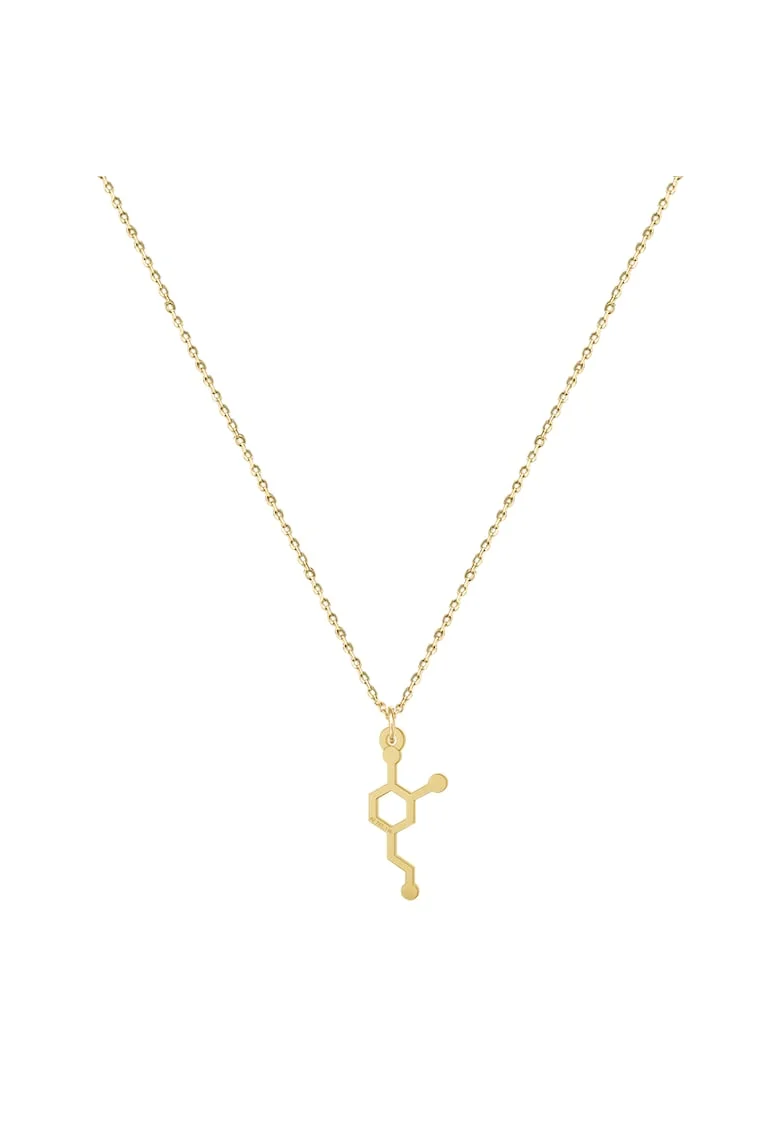 Colier Aur 585 - 14K - Molecula de dopamina, Auriu