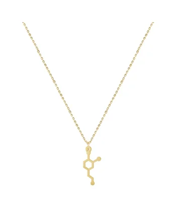 Colier Aur 585 - 14K - Molecula de dopamina, Auriu